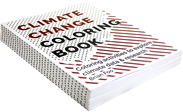 Climate Change Coloring Book stack
